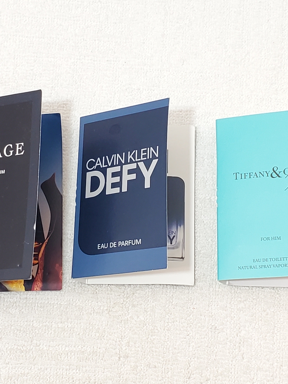 3pc Men's Luxury Fragrance Sample Lot Dior Sauvage CK Defy Tiffany & Love